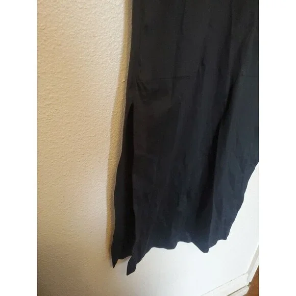 Lemaire Straight Slip Dress Black Designer Cotton Womens Size Medium - Picture 12 of 16